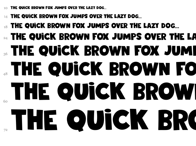 DK Sticky Toffee font waterfall